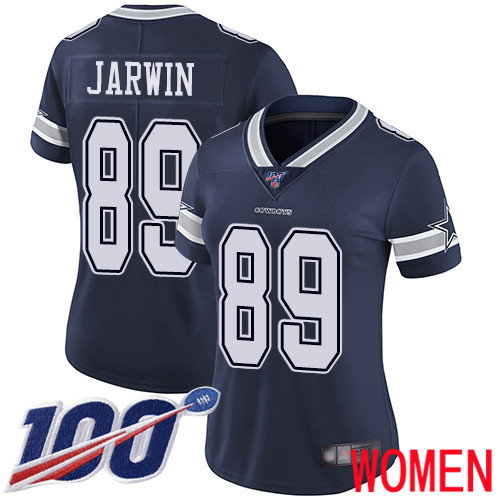 Women Dallas Cowboys Limited Navy Blue Blake Jarwin Home 89 100th Season Vapor Untouchable NFL Jersey